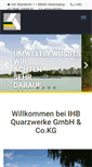 Mobile Screenshot of ihb-quarzwerke.de